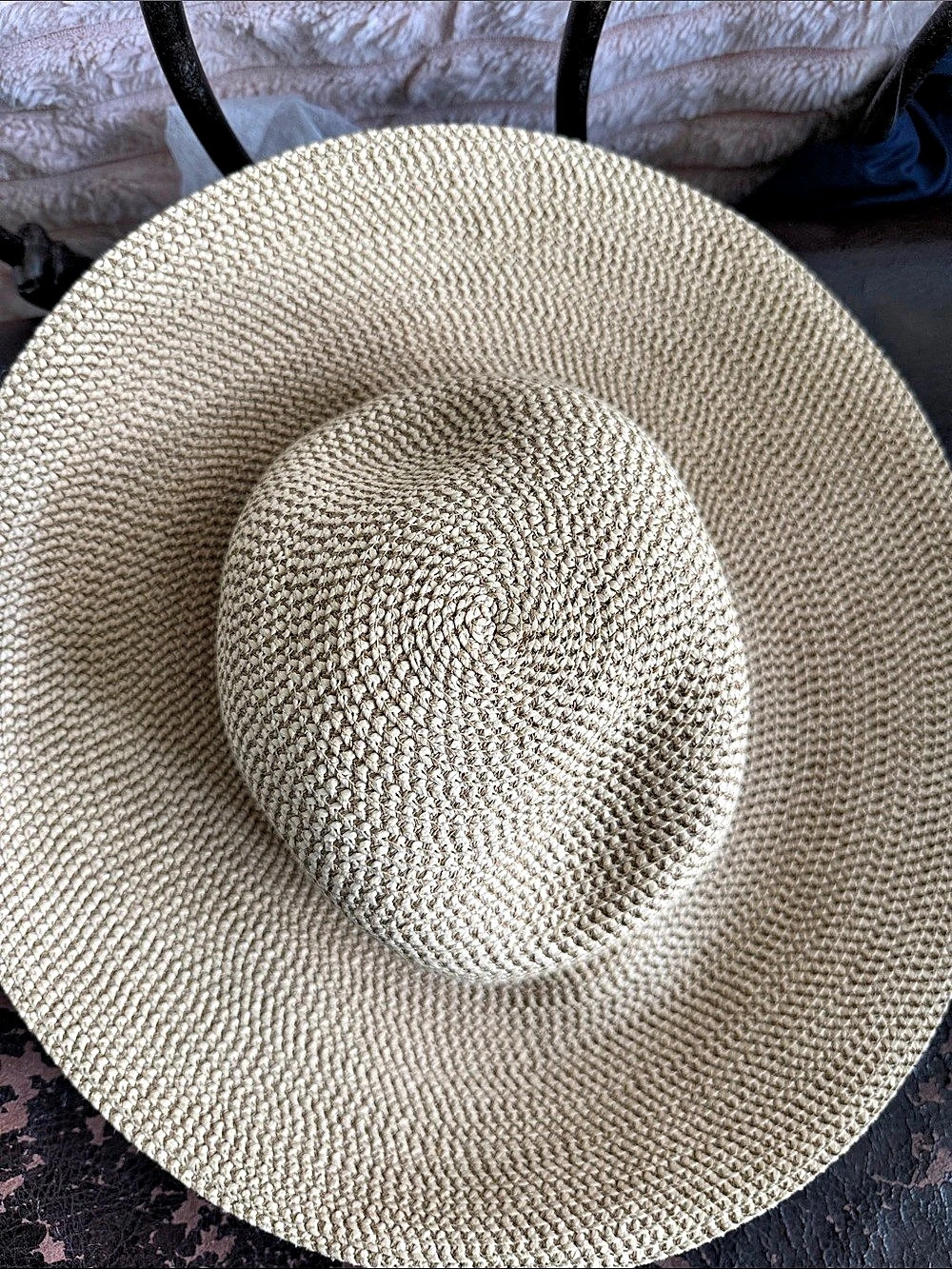 Eric Javits Woven Sun Hat in Cream